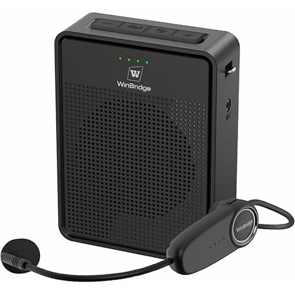 HW HAOWORKS Voice Amplifier Wireless Mic Headset, 15W Personal Voice Amplifiers for Teachers Classroom Tour Guide,Original Sound Ultra Portable-B002