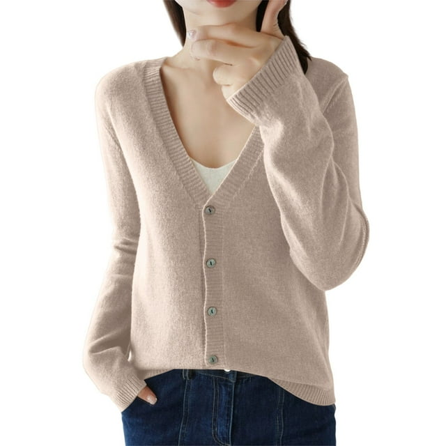 Lightweight Knit Cardigan Short Open Front Sweater Outerwear Casual Loose Fit Thin Fall Versatile Top