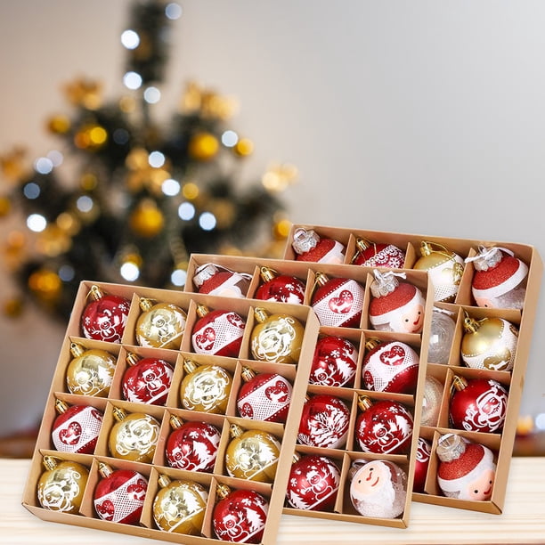 Bola Colgante Navideña de 2,36 Pulgadas, Irrompible, Ideal para Fiestas Navideñas y Árboles de Navidad.