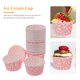 thumbnail image 5 of 50 unids útiles tazones de postre de hielo tazones de papel de helado tazas de papel desechables (rosa), 5 of 7