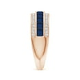thumbnail image 4 of ANGARA Natural 1.1 Ct Square Sapphire & Diamond Half Eternity Band in 14K Rose Gold for Women (Size-2.5mm) | September Birthstone, Anniversary, Jewelry Gift for Women | Natural Sapphire Ring, 4 of 9