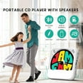 thumbnail image 2 of Portable CD Player with Bluetooth,Rechargeable Mini CD Player,Built-in HiFi Speaker,Walkman CD Player with LCD Screen,Support CD/AUX/USB, 2 of 5
