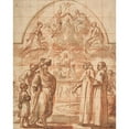 thumbnail image 2 of Alessandro Tiarini 15x18 Gold Ornate Wood Frame and Double Matted Museum Art Print Titled - Allegory of the Trinitarian Order (1577-1668), 2 of 4