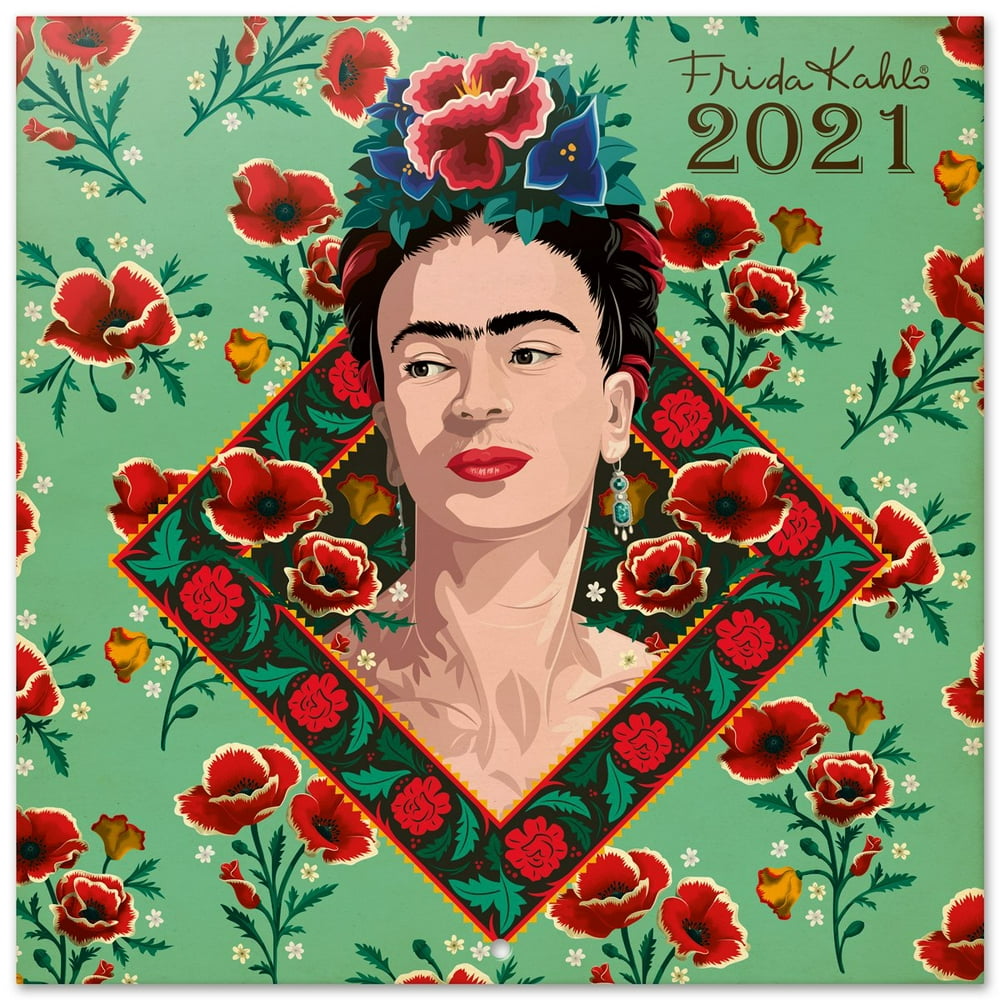 2021-bilingual-frida-kahlo-wall-calendar-walmart-walmart