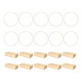 thumbnail image 3 of Juego de centro de mesa con forma de aro metálico con tarjeteros de madera, 10 unidades, 3 of 8
