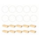 thumbnail image 3 of Juego de centro de mesa con forma de aro metálico con tarjeteros de madera, 10 unidades, 3 of 8