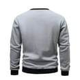 thumbnail image 3 of Mens Fleece Sweatshirts with Zipper Pocket Crewneck Long Sleeve Shirts Casual Solid Color Loose Pullover Thermal Warm Basic Sweatshirt Tops, 3 of 3