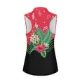 thumbnail image 2 of Whosucclay Floral Music Pattern Golf Sleeveless Top for Women, Elastic Casual for Sport Hiking, Zip Up Quick Dry Golf Shirts, 2 of 7