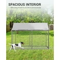 thumbnail image 3 of Mulinsonfly Heavy-Duty Outdoor Dog Kennel 90" x 90" x 65" with Lockable Door & Waterproof Roof for Yard & Farm, 3 of 9