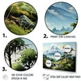 thumbnail image 3 of Designart "Paradise Amidst The Jungle Volcano I" Ferns Floater Framed Canvas Prints, 3 of 5