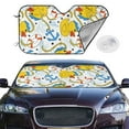 thumbnail image 2 of Fotbe Ducks and Anchors Car Windshield Sunshade | Sun Visor Protector Front Window Shade, Keeps Out UV Rays, Keeps Your Vehicle Cool-Medium, 2 of 7