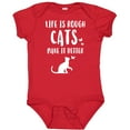 thumbnail image 3 of Inktastic Life Is Rough Cats Boys or Girls Baby Bodysuit, 3 of 5