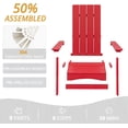 thumbnail image 5 of Dycanpo Folding Adirondack Chairs Set of 8, Hdps Poly Modern Outdoor Chair Weather Resistant, Red, 5 of 8