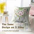 thumbnail image 6 of Spring Floral Daisy Throw Pillow Cover 16x16 Inch Pack of 2 Green Flower Cushion Pillow Case Square Cotton Spring/Summer Flowers Pillowcase for Flowers Party Bed Sofa Home Car Bedroom Outdoor, 6 of 6