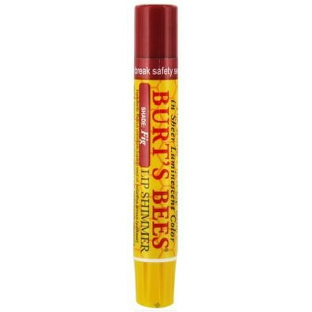 4 Pack Burt's Bees Lip Shimmer, Fig 0.09 oz