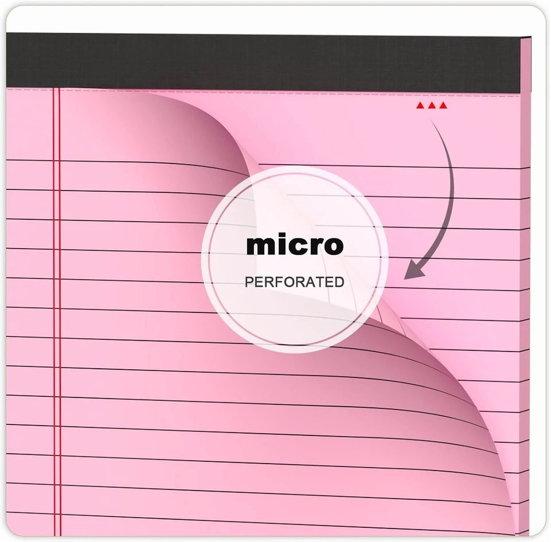 BUTTERFLY- 6Pcs Small Note Pad 5X8 College Ruled Pink Legal Pads Paper Notepads 6