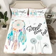 thumbnail image 2 of Feelyou Western Dreamcatcher Twin Sheet Sets, Rustic Dandelion Twin Fitted Sheet, Cartoon Flower Floral Flat Sheet, Ultra Soft Bedroom Decor, 3-Piece, 2 of 7