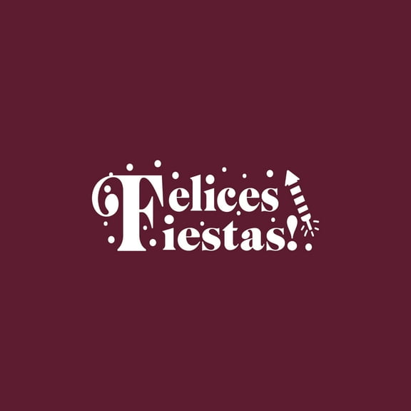 Vinyl Wall Art Decal - Felices Fiestas - 30" x 12" - Christmas Season Trendy Seasonal Spanish Quote Sticker For Home School Mexican Holiday Store Decor