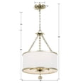 thumbnail image 7 of 513-SA Crystorama Lighting Broche - Three Light Chandelier in Traditional and Contemporary Style - 14 Inches Wide by 20 Inches High-Antique Silver, 7 of 7