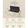 thumbnail image 6 of SONGMICS Storage Ottoman, Storage Chest Bench with Legs, End of Bed Bench with Safety Hinges, Pull Tab, Linen-Look Fabric, Summer Sand, 6 of 7