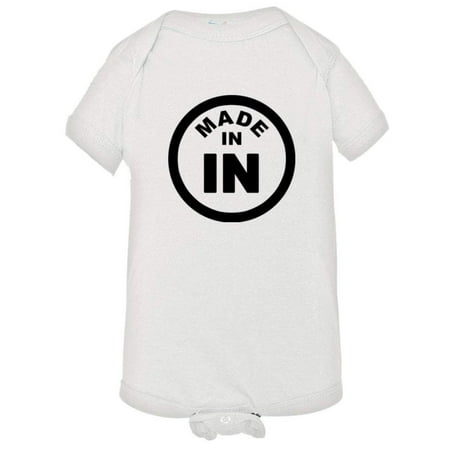 

PleaseMeTees™ Baby From Born Made In Indiana In Logo Label Tag HQ Jumper