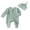 Green, variant on Cenuakty Toddler Newborn Outfit Adorable Solid Color Long Sleeve Round Neck Jumpsuit and Hat Set
