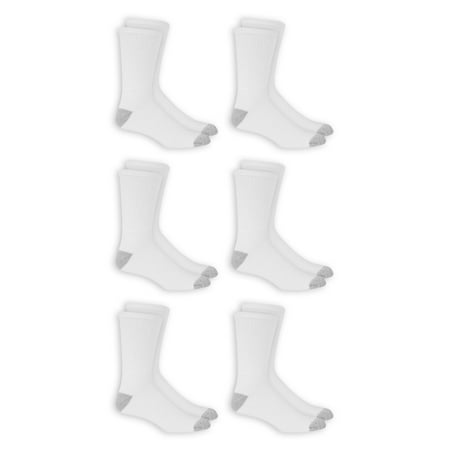 Men's Big & Tall Odor Resistant Crew Socks 6 Pack (Best Socks For Foot Odor)