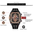 thumbnail image 6 of Men's Watches Luxury Sport Quartz Men's Quartz Watch Waterproof With Luminous Hands Chronograph Wristwatches Silicone Strap Black, 6 of 6