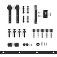 thumbnail image 6 of BALUS 42in x 84in Sliding Barn Door with 6.6ft Barn Door Hardware Kit & Handle, Pre-Drilled Ready to Assemble, DIY Unfinished Solid Spruce Wood Panelled Slab, X-Frame, Natural, 6 of 6