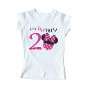 Luke and Lulu 2nd Second Birthday Girl Outfit Mouse Shirt Twodlesminnie 2T Short Sleeve