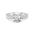 thumbnail image 3 of 1 Carat IGI Certified Radiant Shape Lab Grown Diamond Engagement Ring | 14K White Gold | Danica Side Oval Diamond Eternity Lab Diamond Ring | FG-VS1-VS2 Quality Friendly Diamonds, 3 of 5