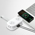 thumbnail image 3 of Travel Power Strip,4 Outlets 3 USB Ports with Wrapped Short Extension Cord, Compact Power Strip for Hotel Travel Essentials Cruise, 3 of 5
