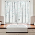thumbnail image 2 of Ambesonne Programmer Kitchen Curtains, Matrix Digital Code Rain, 55"x45", White and Sea Blue, 2 of 3