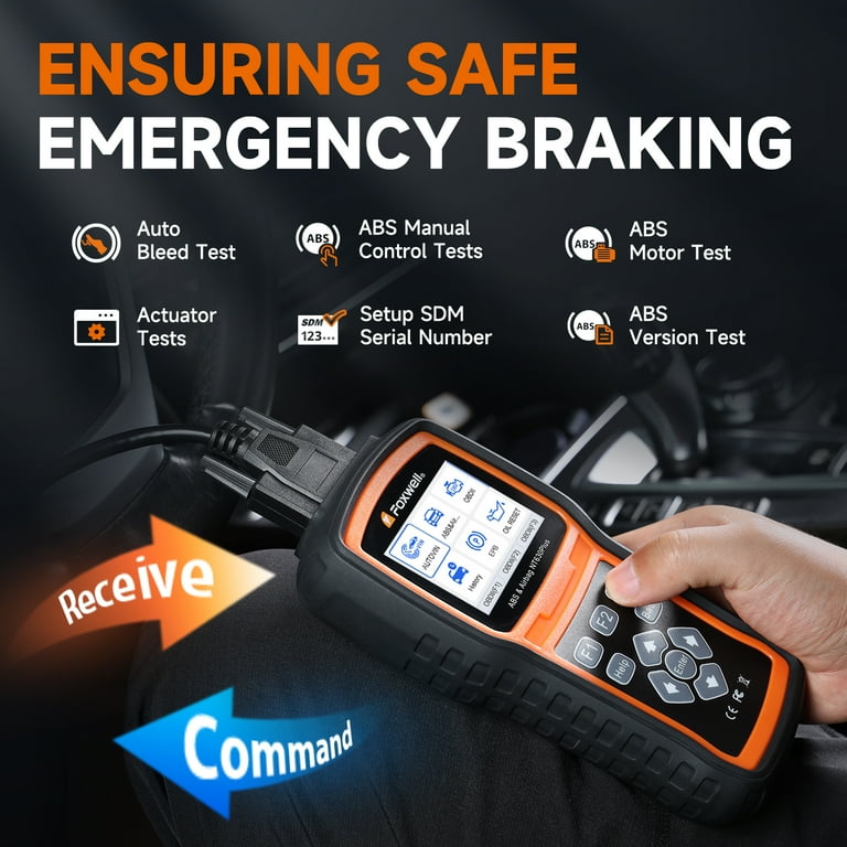 Foxwell NT630 Plus Diagnostic Machine for Cars, ABS Bleeder, SRS