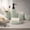 Sage Green, variant on Ceramic Bathroom Accessories Set 4 Pcs – Black Soft Satin Soap Dispenser, Toothbrush Holder, Cup, and Soap Dish – Scandinavian Minimalist Design