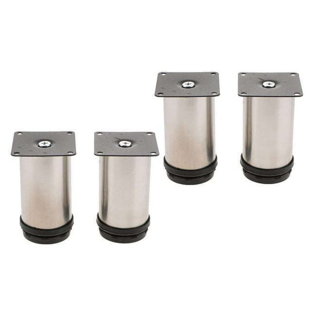 4.72 Pulgadas Gabinete Muebles Patas De Acero Inoxidable Silla De Trabajo Pies Pies 2 Pulgadas Diámetro, 4pcs Paquete 12cm Macarena Patas de sofá de acero inoxidable