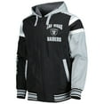 thumbnail image 2 of Men's G-III Sports by Carl Banks Black/Gray Las Vegas Raiders Extreme Full Back Reversible Hoodie Full-Zip Jacket, 2 of 6