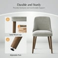 thumbnail image 3 of Dining Chairs Set of 4 Velvet Upholstered Side Chairs Solid Wood Legs Home Kitchen Grey, 3 of 7