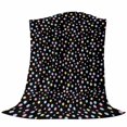 thumbnail image 6 of Colorful Polka Dot Blanket Soft Cozy Warm Throw Blanket for Couch, Plush Fuzzy Flannel Fleece Blankets for Sofa, Modern Minimalist Geometric Black Bed Blankets Lightweight Gifts for Women, 40"x50", 6 of 9