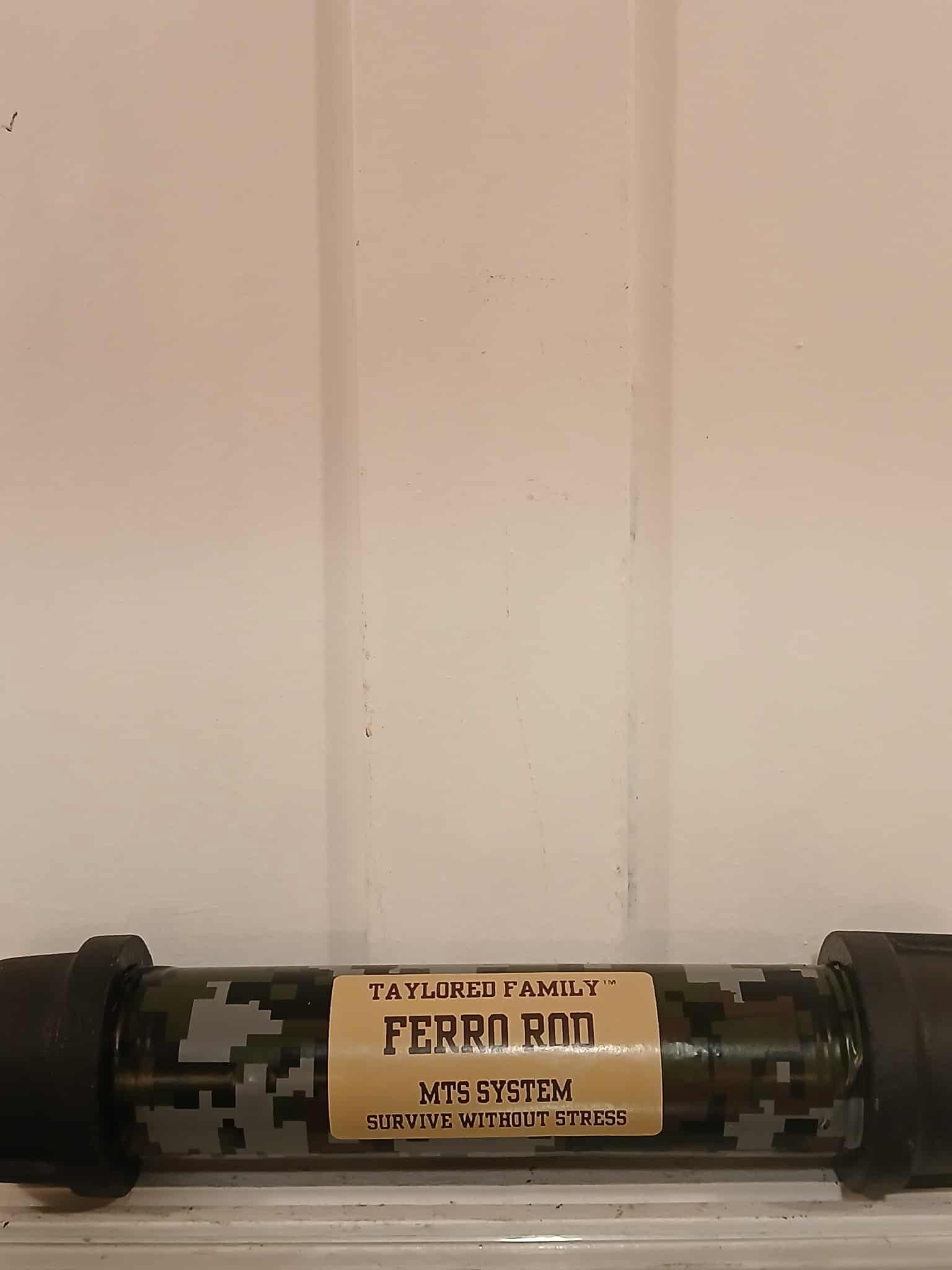 Taylored Family Ferro Rod and Tinder Kit MTS System Survival Fire Starter 1/2" x 5" Rod
