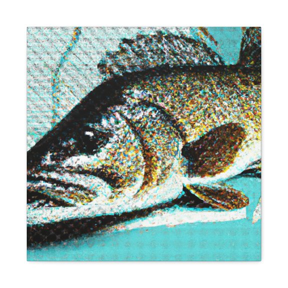 Walleye in Pointillism - Canvas
