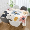 thumbnail image 2 of Yayeee Tablecloths 54" x 54" Rectangle Wrinkle Resistant Party Table Cover, Beige Retro Flower, 2 of 8
