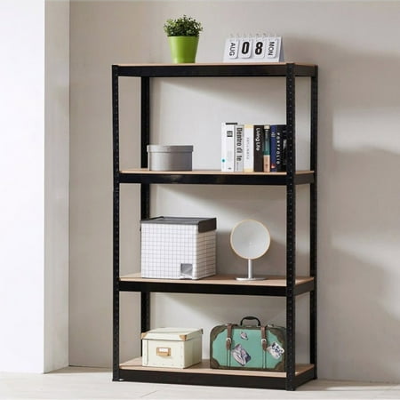 

Gardenry Storage Rack Shelving Unit Storage Shelf Steel Garage Utility Rack 4-Shelf Adjustable Shelves Heavy Duty Display Stand for Books Kitchenware Tools Bolt-Free Assembly 31.49 x 14.47 x 59&rdq