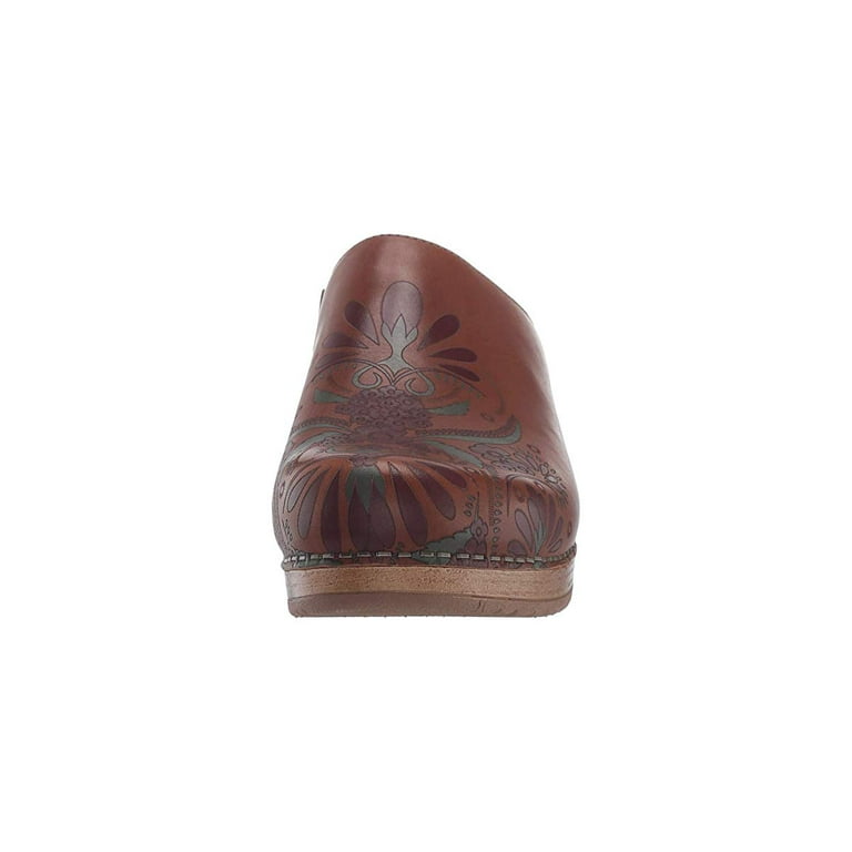 Dansko Brenda Tan Waxy Burnished Clogs Tan Walmart