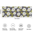 thumbnail image 3 of Darkgray Daisy Flower Green Leaves Pattern Bathroom Rugs Mat,Non Slip Microfiber Bathroom Rug,Rubber Backing,Soft Bathroom Mats for Bathroom Floor,Tub and Shower,47x17in(120x43cm), 3 of 5