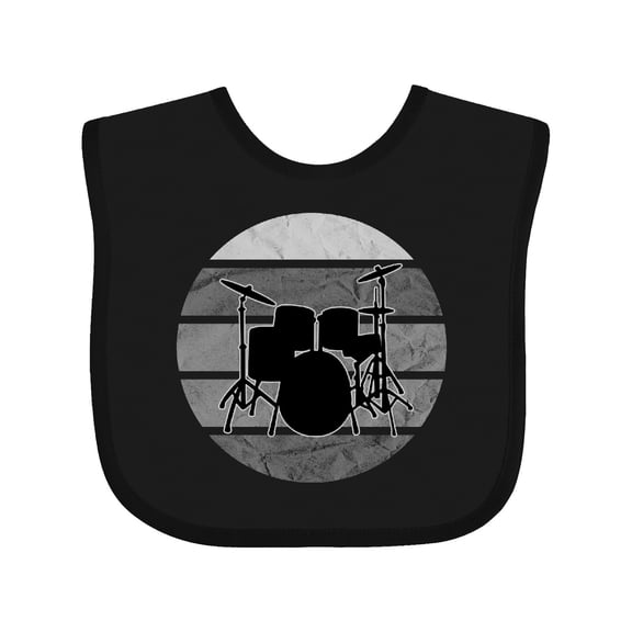 Inktastic Drummer Musician Retro Vintage Girls Baby Bib