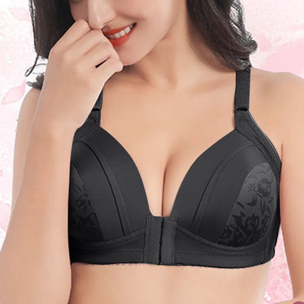 UoCefik Wireless Front Closure Bras for Women Compression Bras Push Up