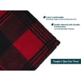 thumbnail image 2 of PAVILIA Buffalo Check Sherpa Throw Blanket | Black Red Checkered Plaid Fuzzy Blanket | Soft Fluffy Shaggy Microfiber Blanket for Couch Sofa | 50x60 Inches Checker Red, 2 of 6