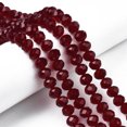 thumbnail image 1 of Glass Beads Strands Faceted Rondelle Dark Red 10x8mm Hole: 1mm about 63~65pcs/strand 49~50cm, 1 of 4