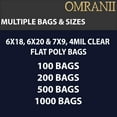 thumbnail image 7 of Clear Flat Poly Bags, 4Mil 7" X 9" & 100 Bags | Low-Density Polyethylene (LDPE), Flat Open Top Plastic Packaging Packing | Flexible and Durable Plastic Bags, 7 of 7